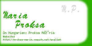 maria proksa business card